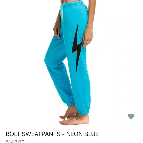 NWT Aviator Nation Bolt Sweatpants in Blue - Picture 4 of 4